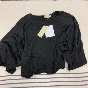 NATION LTD Goya Kimono Top, Black, XS